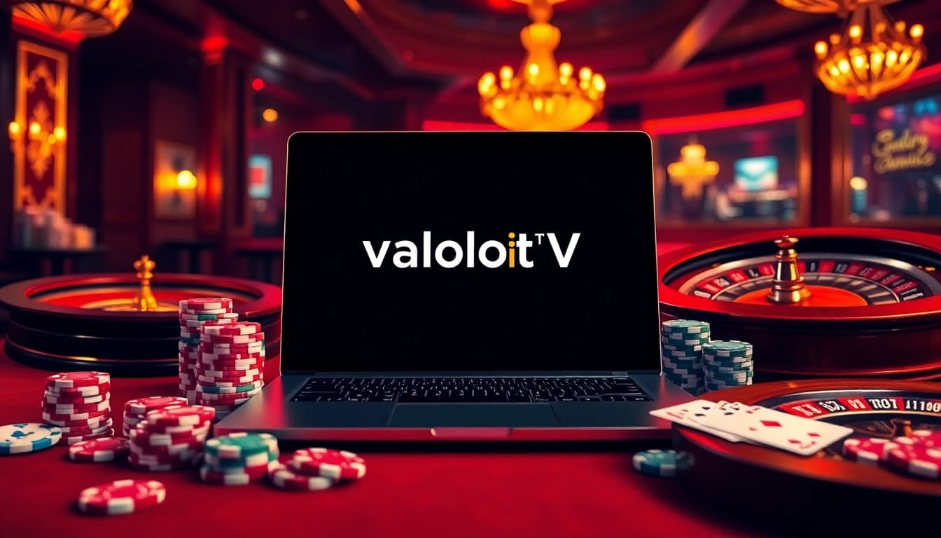 Engaging gambling scene highlighting vaoluoitv truc tiep bong da with poker chips and cards.