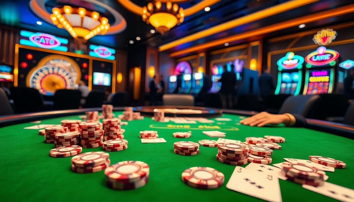 Experience high-stakes poker action at https://88new.autos/ with vibrant chips and cards.