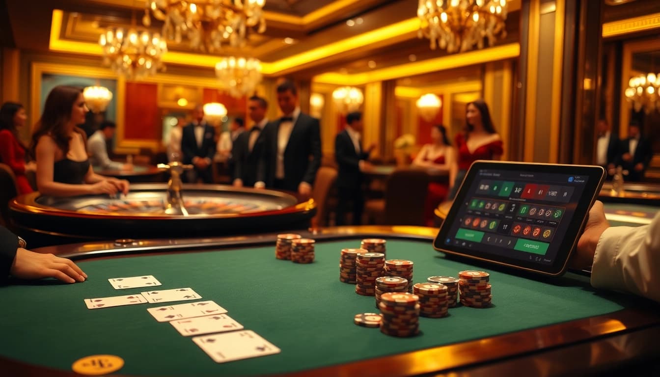 Experience the thrill of poker at vn88.directory with luxurious tables, cards, and chips.