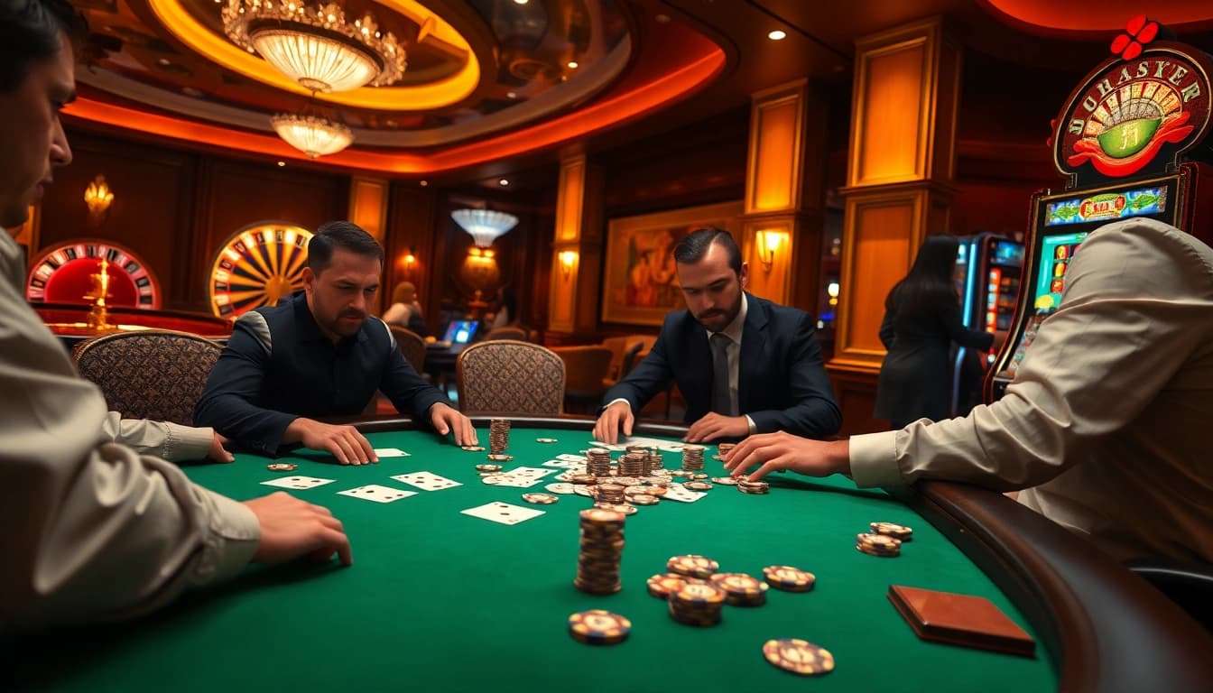Play poker and win big at Luckywin com in an exciting casino atmosphere.