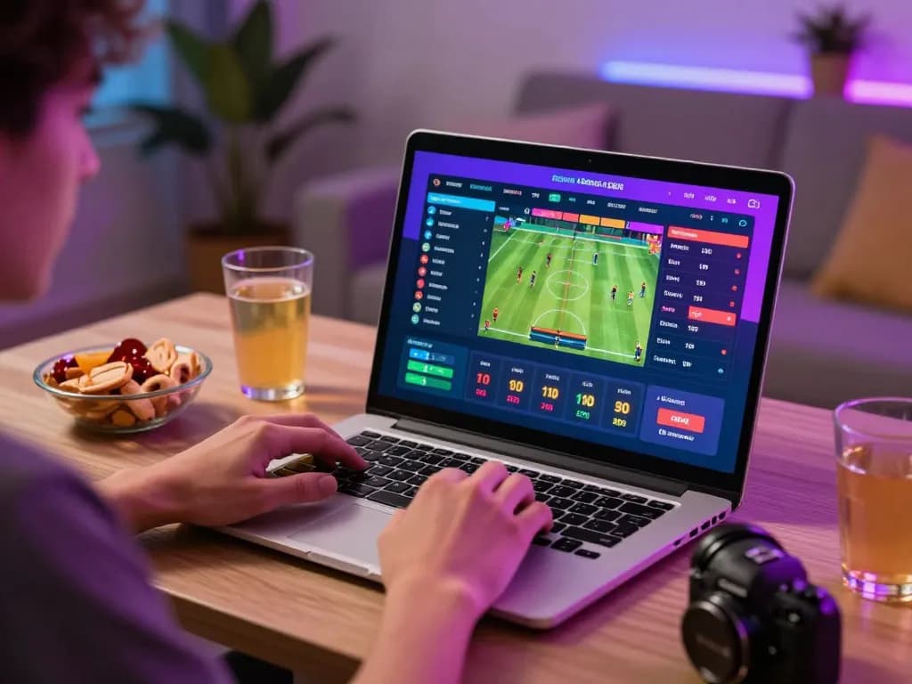 Place your winning bets on 58wiin while enjoying a vibrant online gaming setup featuring sports betting.