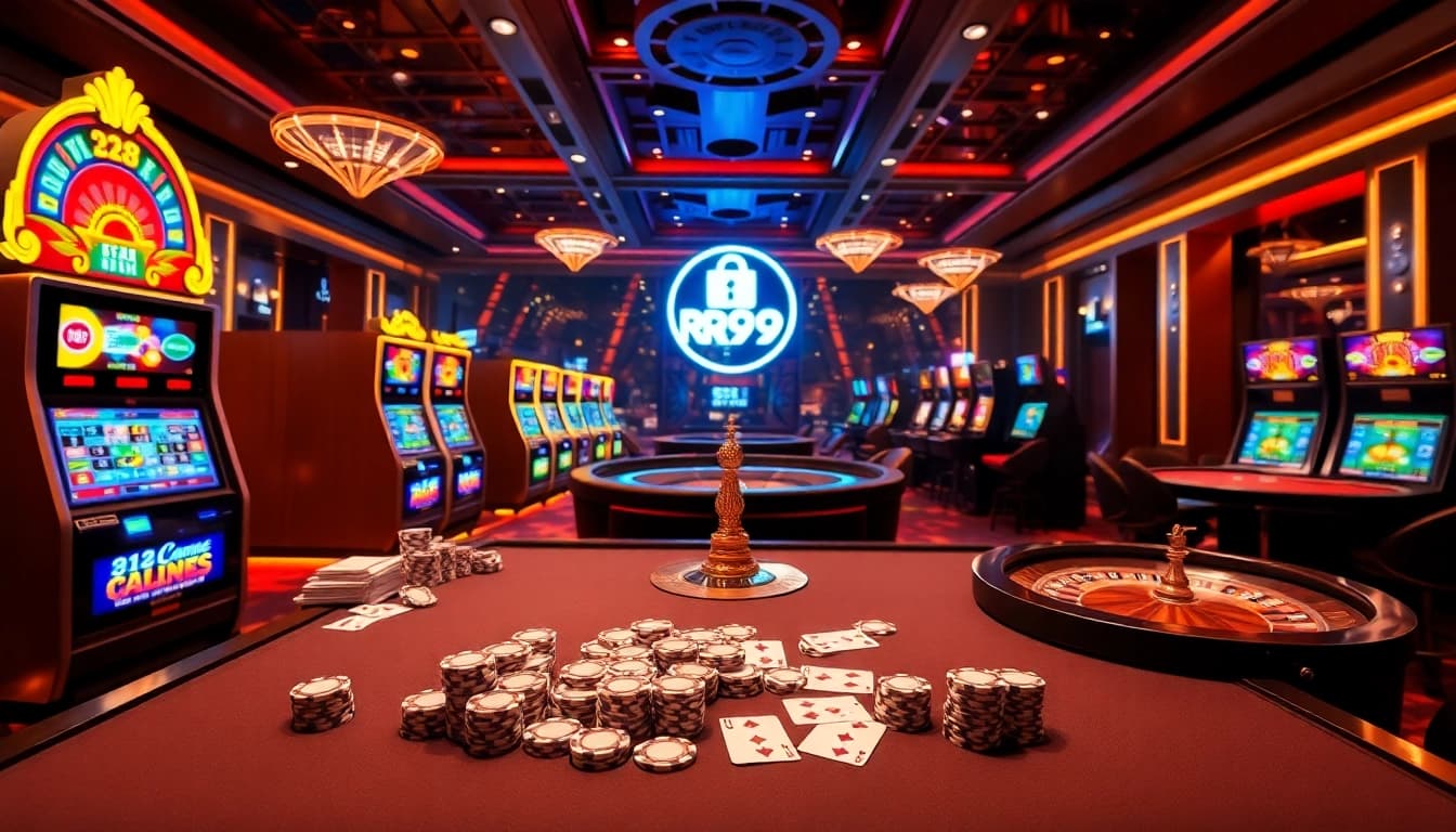 Experience high-stakes gaming at RR99, featuring vibrant slots and roulette excitement.