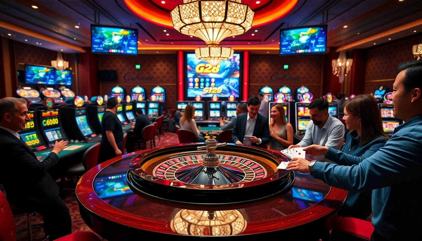 Experience thrilling g28 bet action at a luxurious casino with vibrant games and sophisticated ambiance.