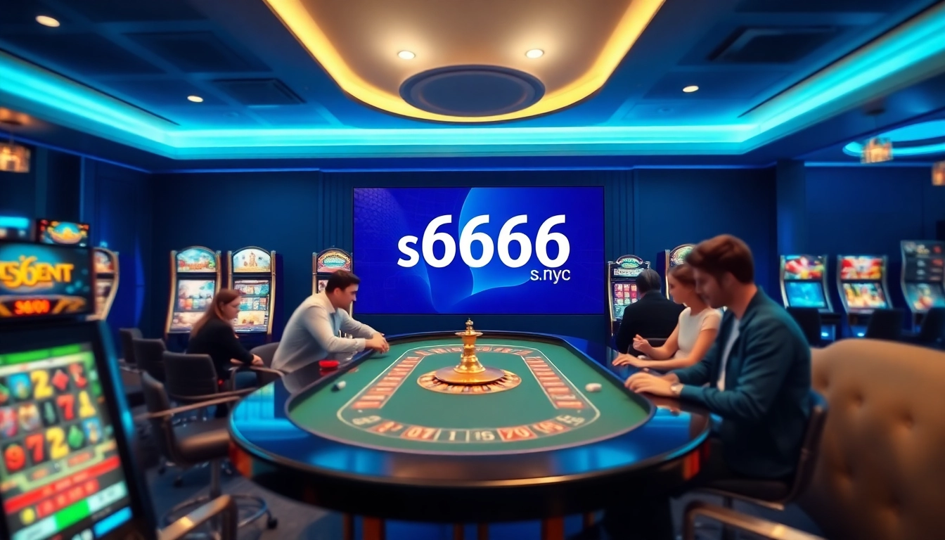 S666.nyc offers a vibrant casino environment with modern gaming tables and engaging players.