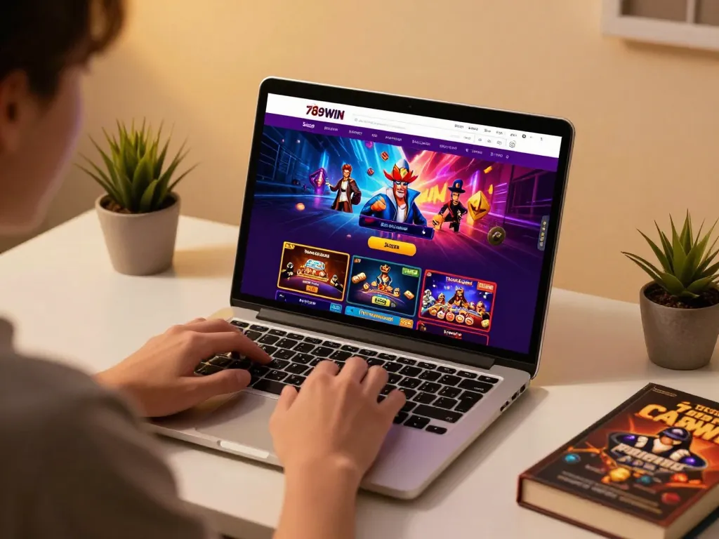 Engaging with trang chủ 789WIN online casino interface while strategizing bankroll management.