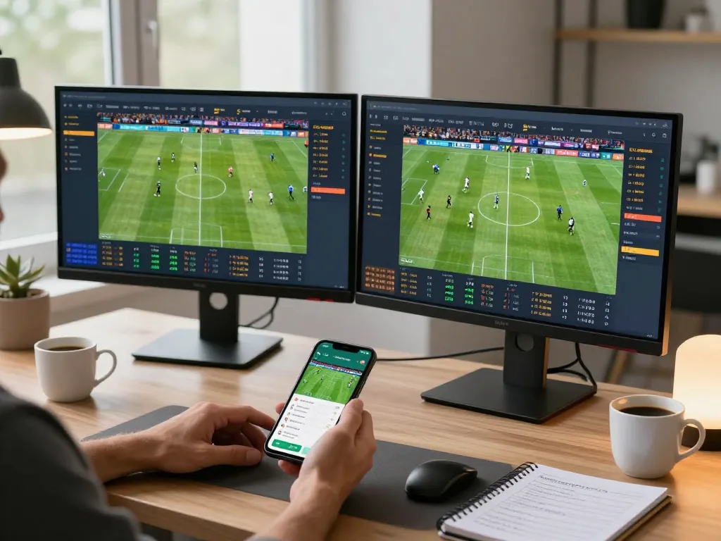 Tỷ lệ kèo nhà cái hôm nay displayed on a modern desktop during an exciting sports betting session.