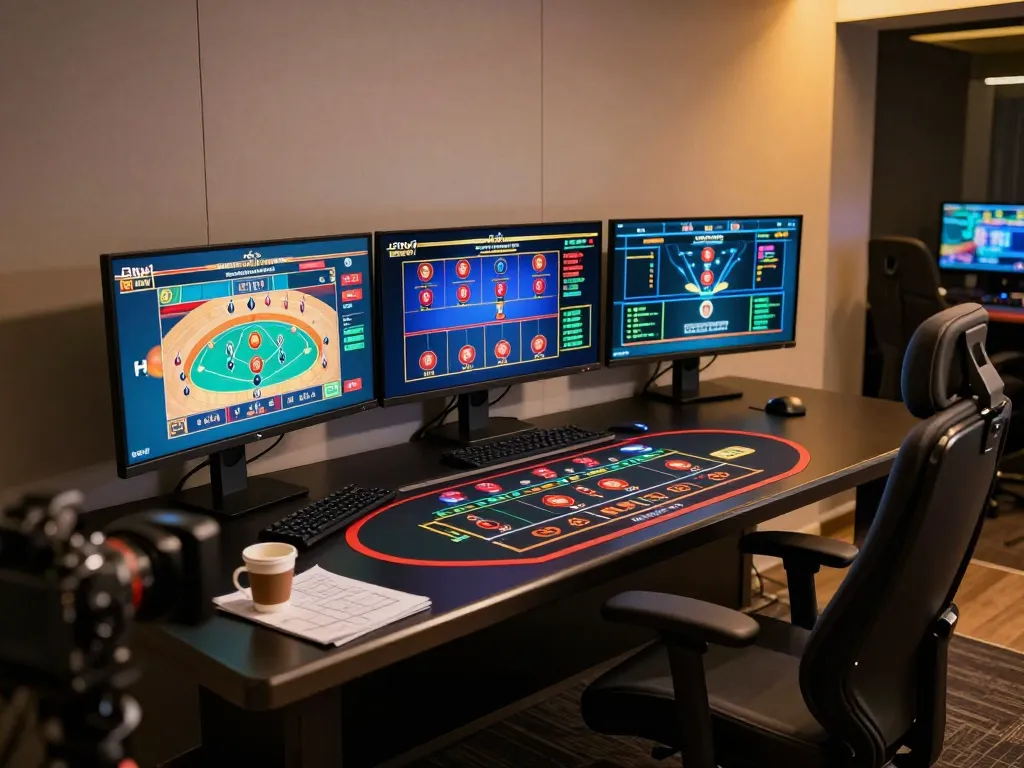 Engaging in online gaming at the trang chủ uu88 platform with multiple casino games displayed on screens