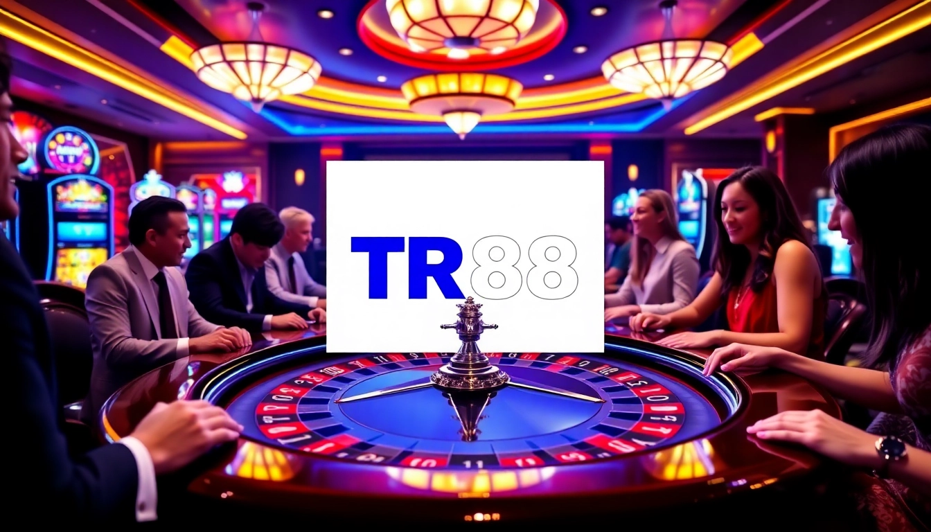 Experience the excitement of gambling with TR88 at a luxurious casino, filled with poker and roulette.