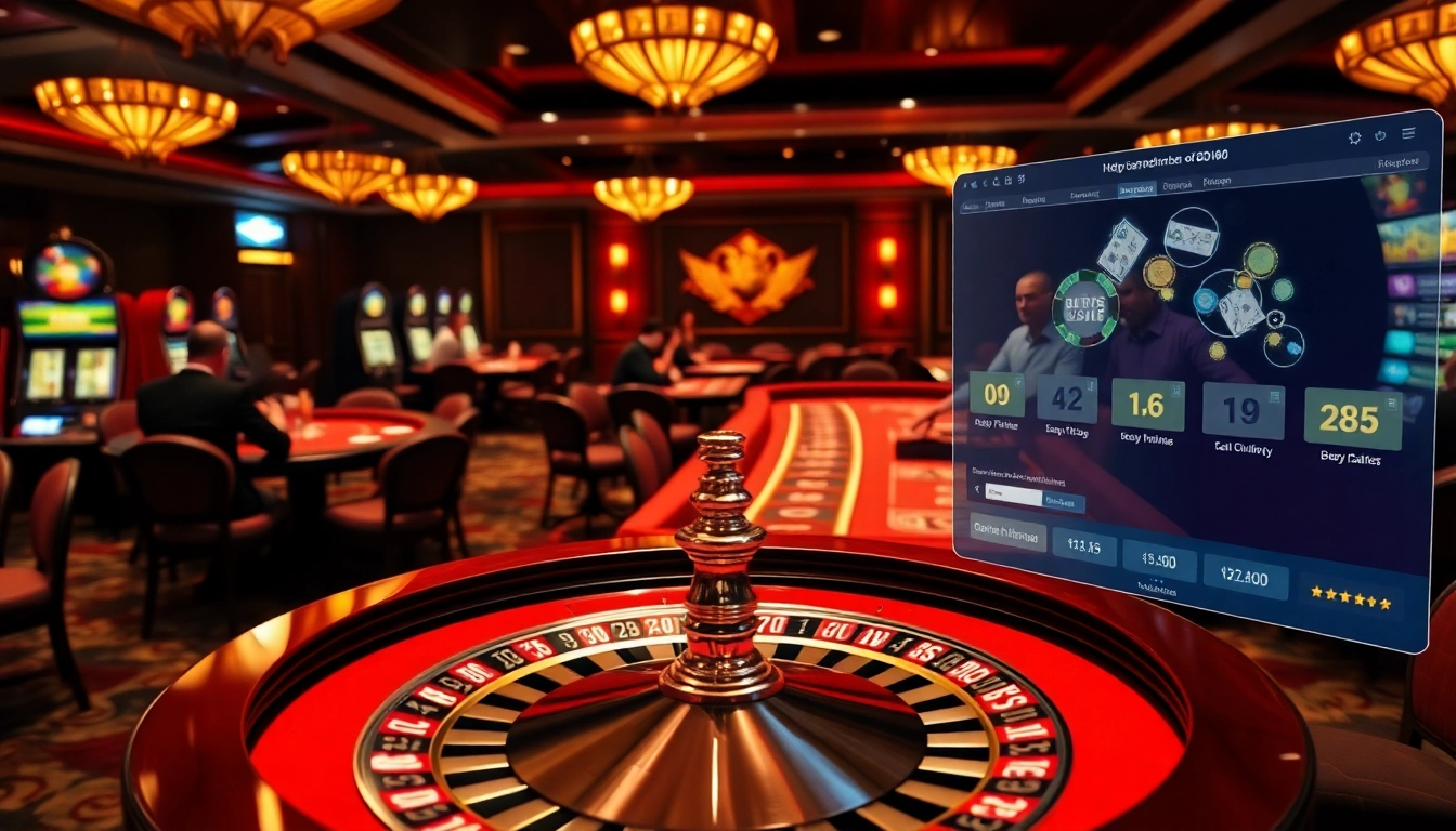 Experience thrilling gameplay at https://www.bdtk66.blog/ with a vibrant casino scene showcasing poker and roulette.