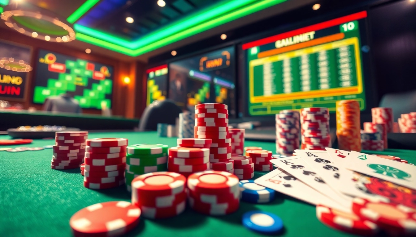 Exciting online gaming atmosphere at sbobet.dance featuring poker and casino games