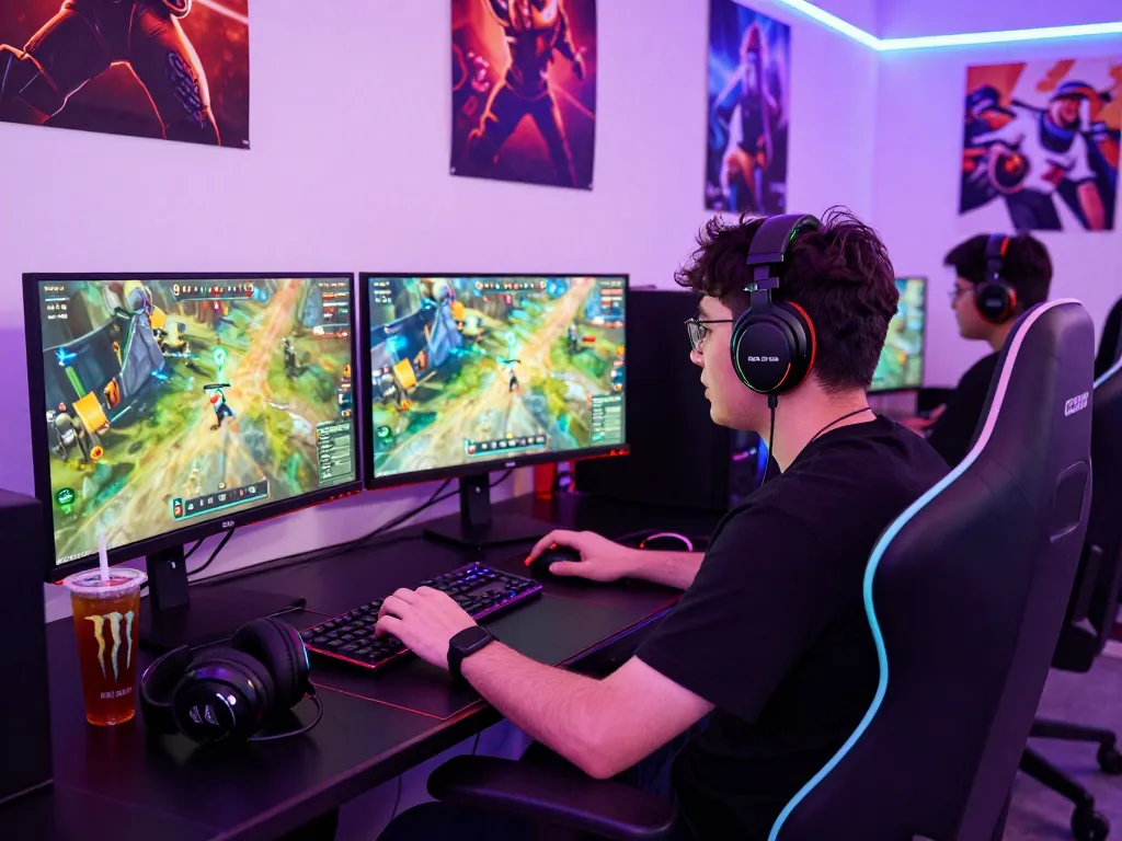 Gamer enjoying the immersive B52 online gaming experience with vibrant graphics and modern setup.