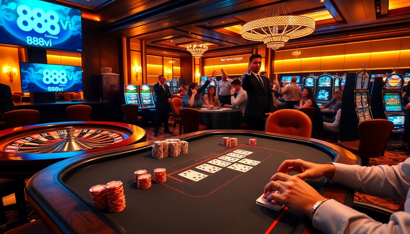 Experience the thrill of gambling at 888vi with exciting poker games and vibrant casino ambiance.
