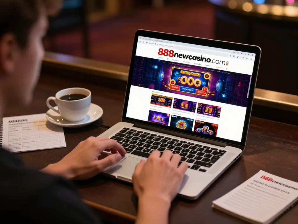 Engaging with 888newcasino com through an elegant online gaming setup, balancing comfort and strategy