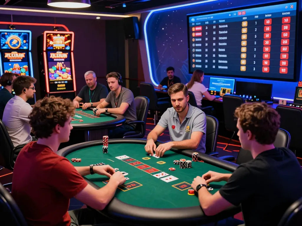 Engaging online casino gaming atmosphere featuring diverse players on the 23win platform.