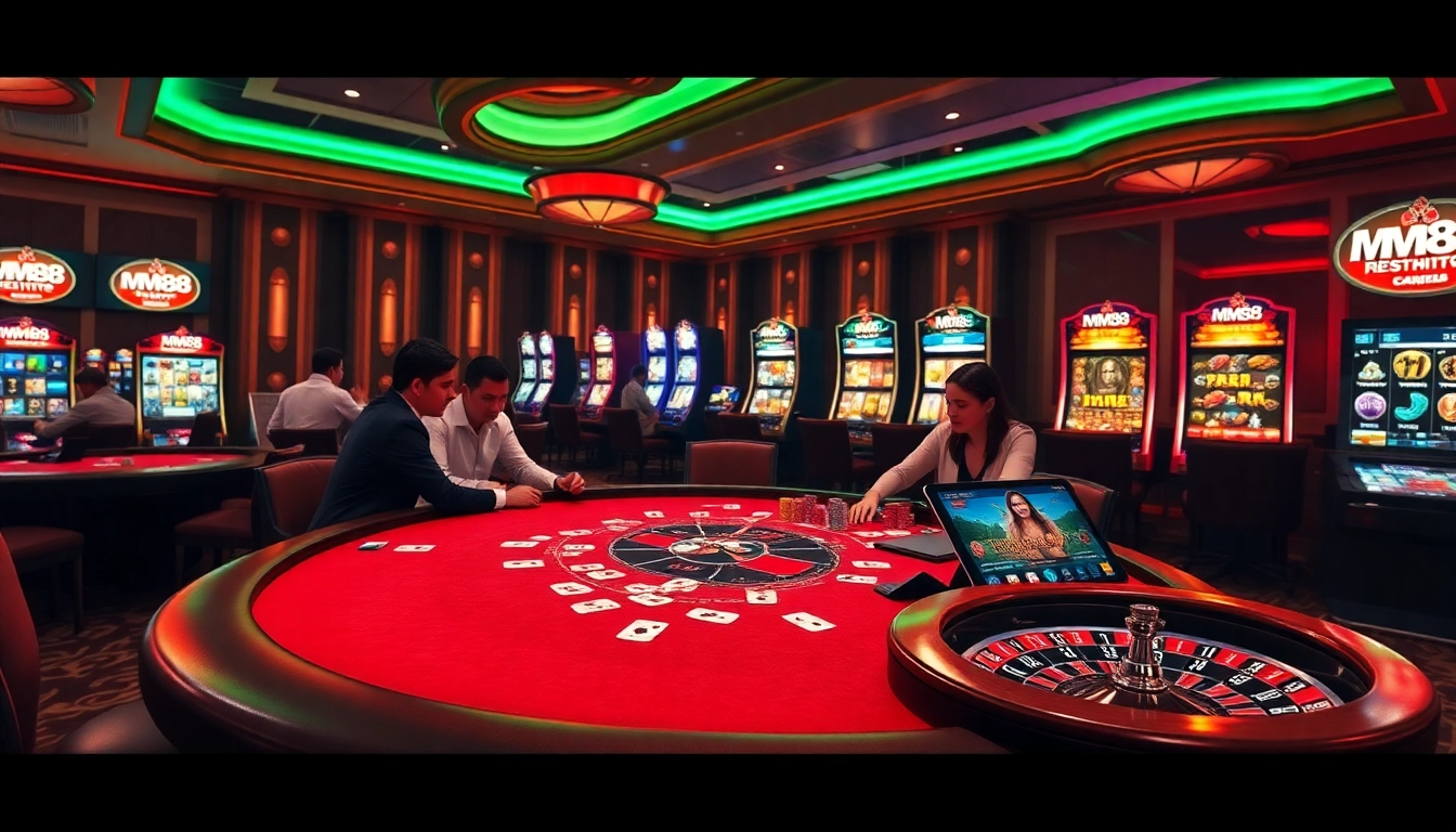 Experience the thrill of winning at MM88's luxurious casino tables and games.
