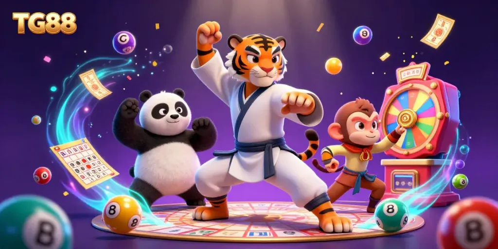 Engage with fun and excitement at TG88 with vibrant casino games and playful characters.