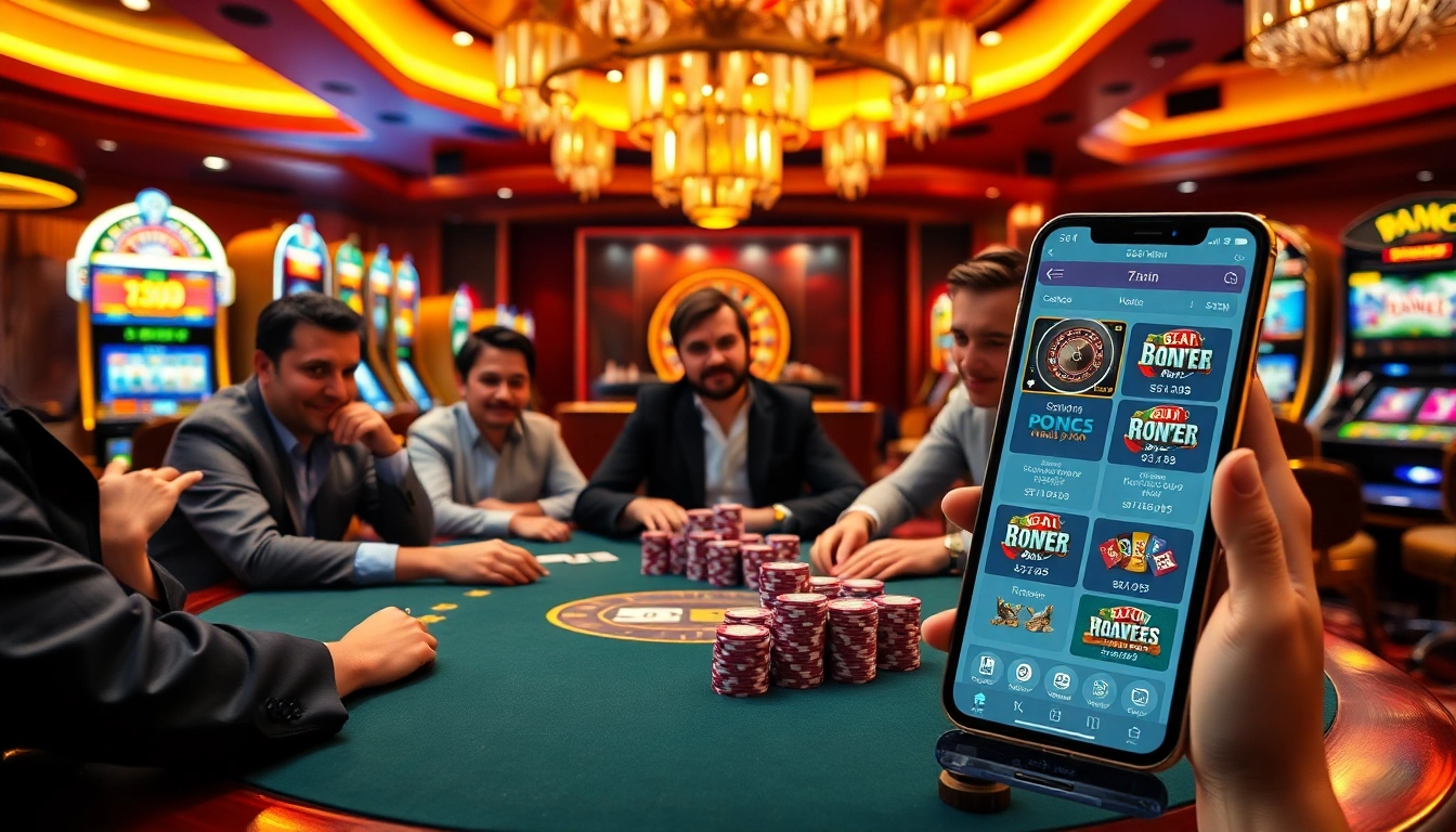 A high-stakes poker scene at a casino, showcasing the excitement of 7mcn gambling.