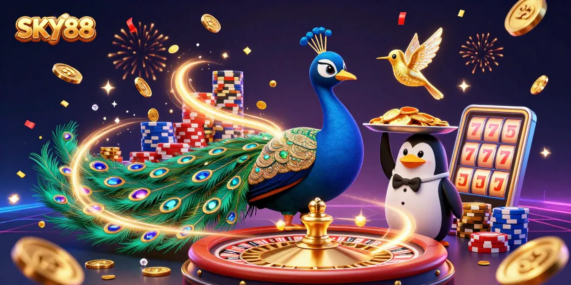 Experience SKY88 like never before with vibrant 3D casino characters and dynamic gaming elements.
