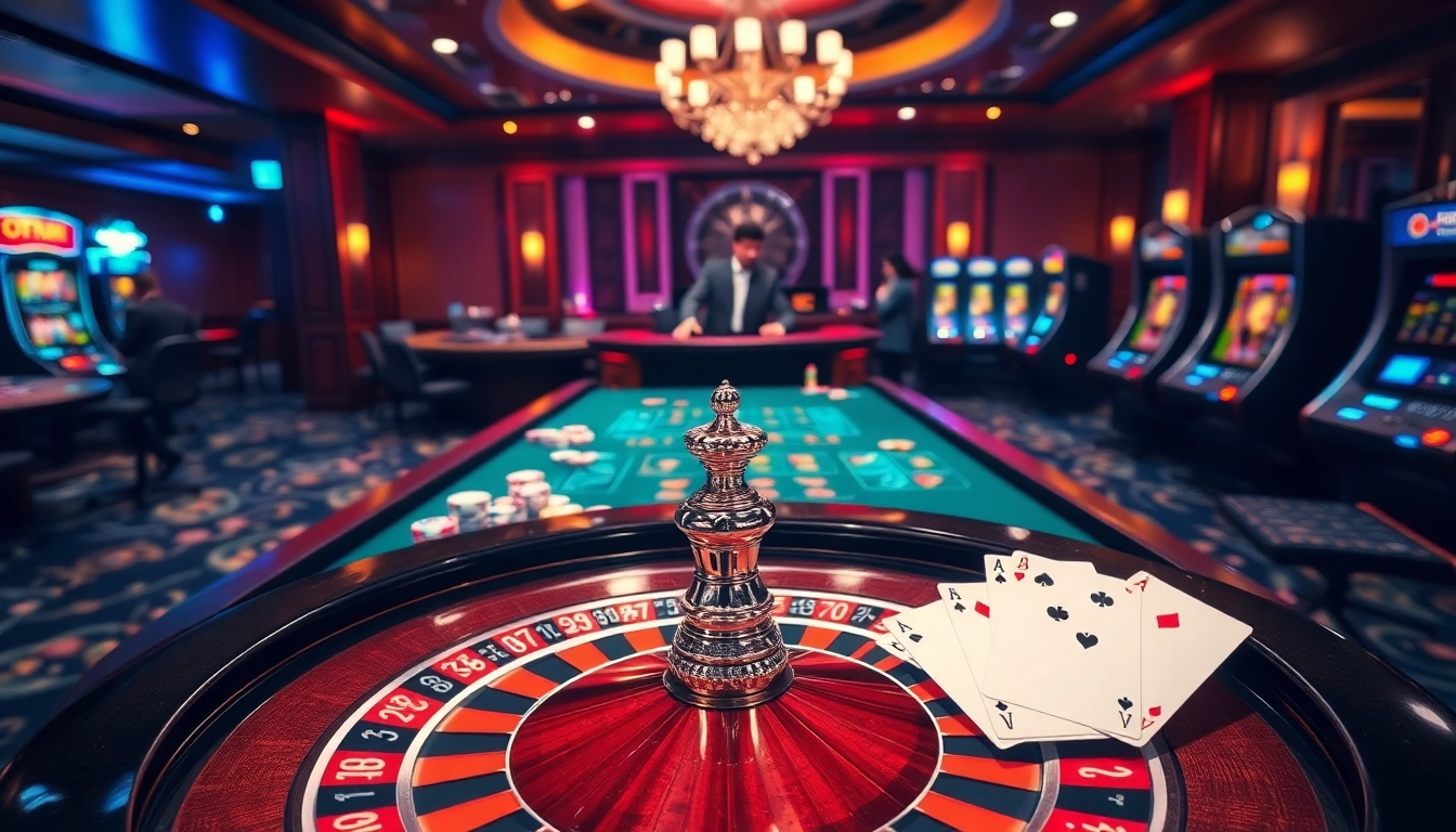 Engaging with a roulette wheel in a luxurious 888NEW casino setting filled with excitement.
