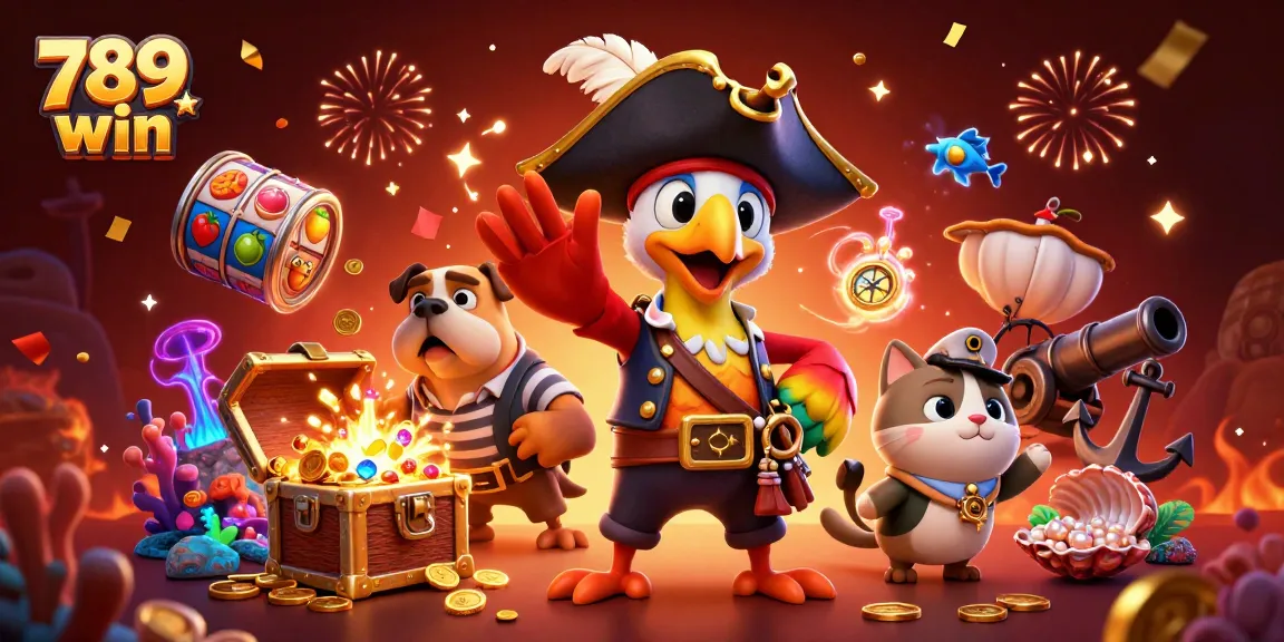 Join the adventure at 789 win with lively characters and vibrant casino elements!