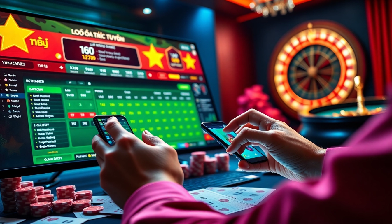 Engaging lô đề trực tuyến platform displaying live betting and lottery numbers with fast data updates