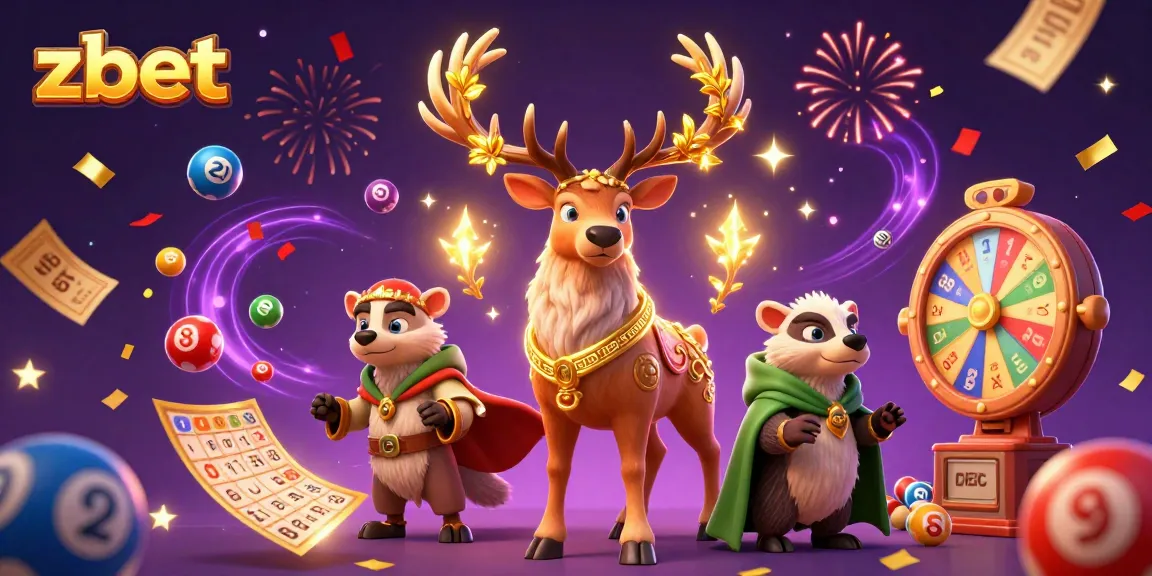 Spin to win at zbet with dynamic lottery elements and enchanting characters in a vibrant casino scene.