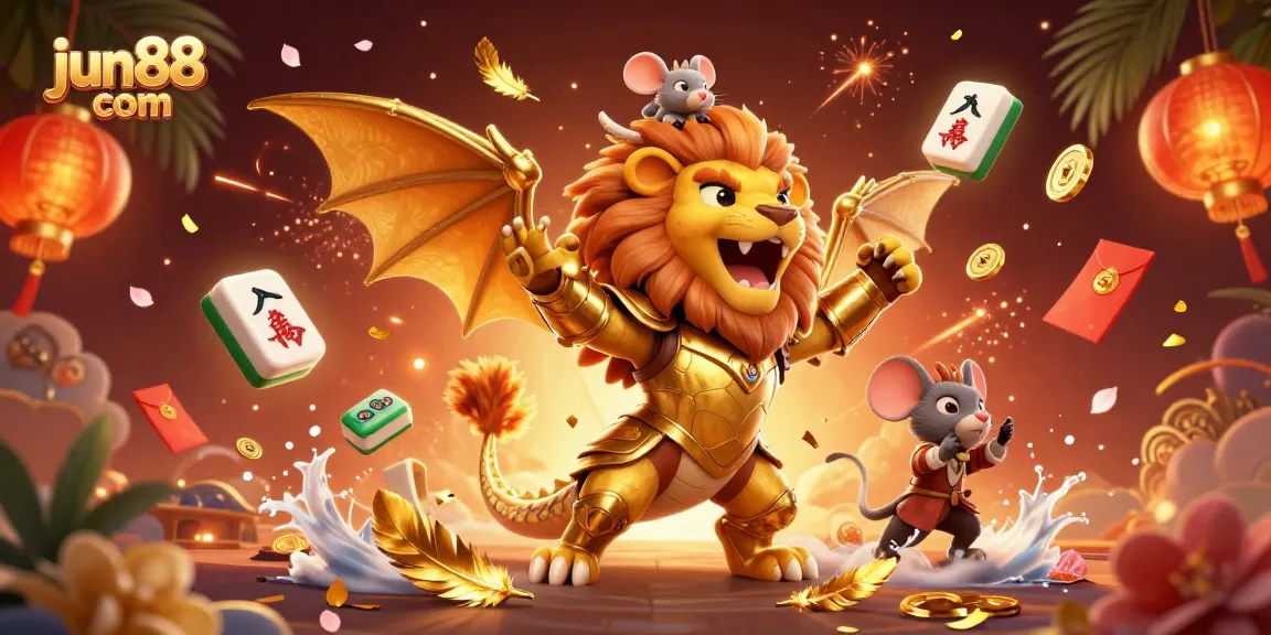 Engage with exciting slot action at jun88 com featuring a golden chimera and rich casino elements.