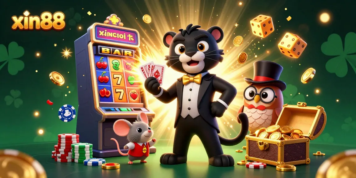 Win big at xin88 by experiencing vibrant casino excitement with charming characters and gaming elements.