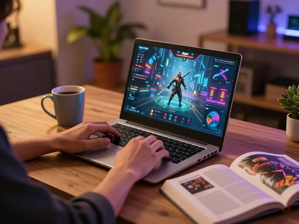 Daga online gaming scene with a player focused on strategy and thrilling gameplay.