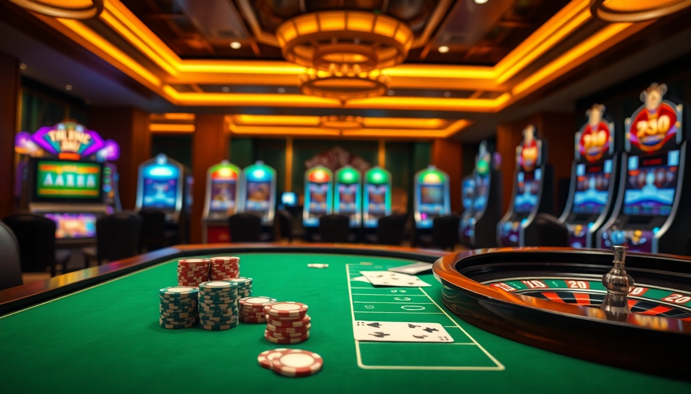 Experience the thrill of online gaming at trang chủ F168 with an inviting casino table setting.
