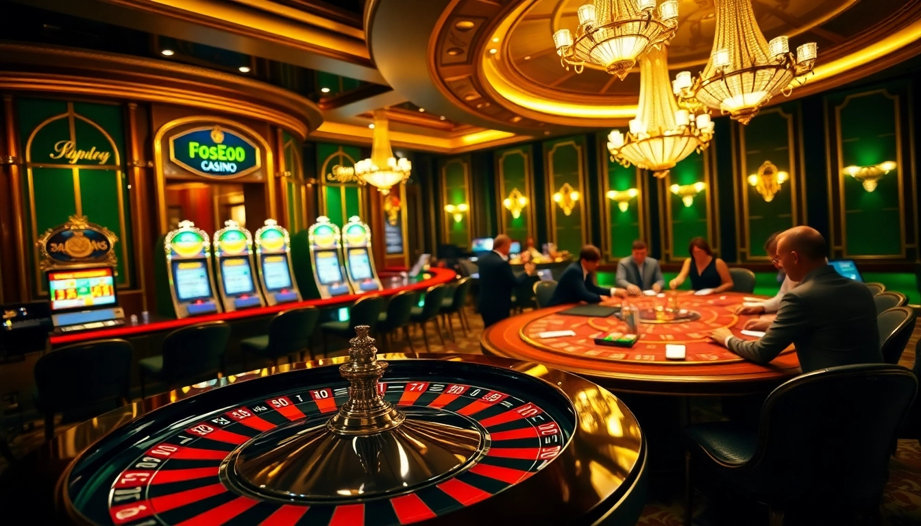 Exciting gameplay experience at Cổng game Hitclub in a luxurious casino environment.