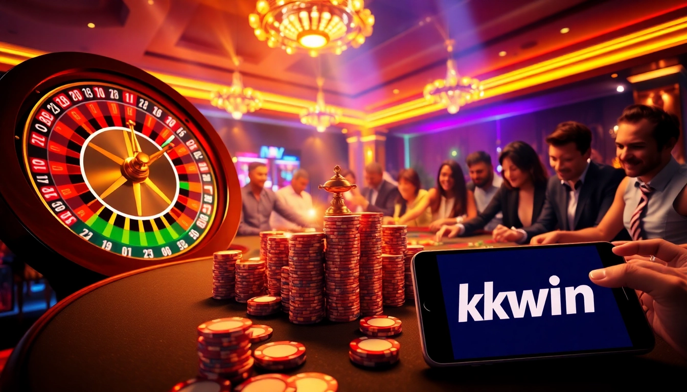 Players enjoying the thrill of kkwin in a vibrant online casino atmosphere.
