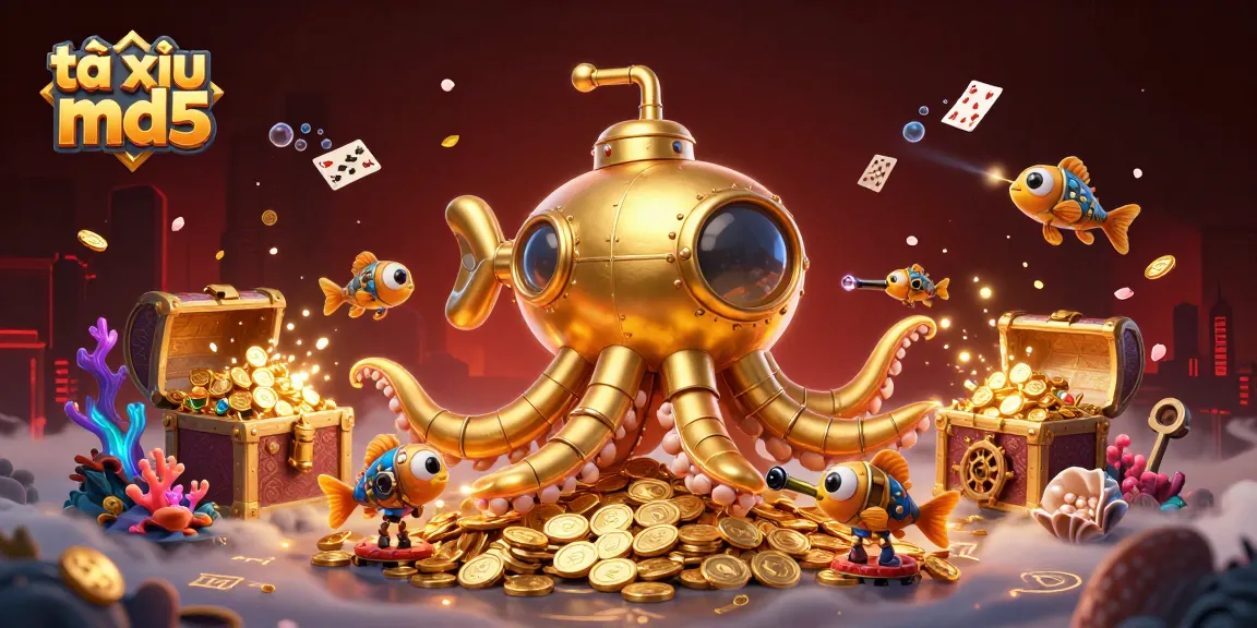 Engage in the thrilling world of tài xỉu md5 with this vibrant underwater casino scene.