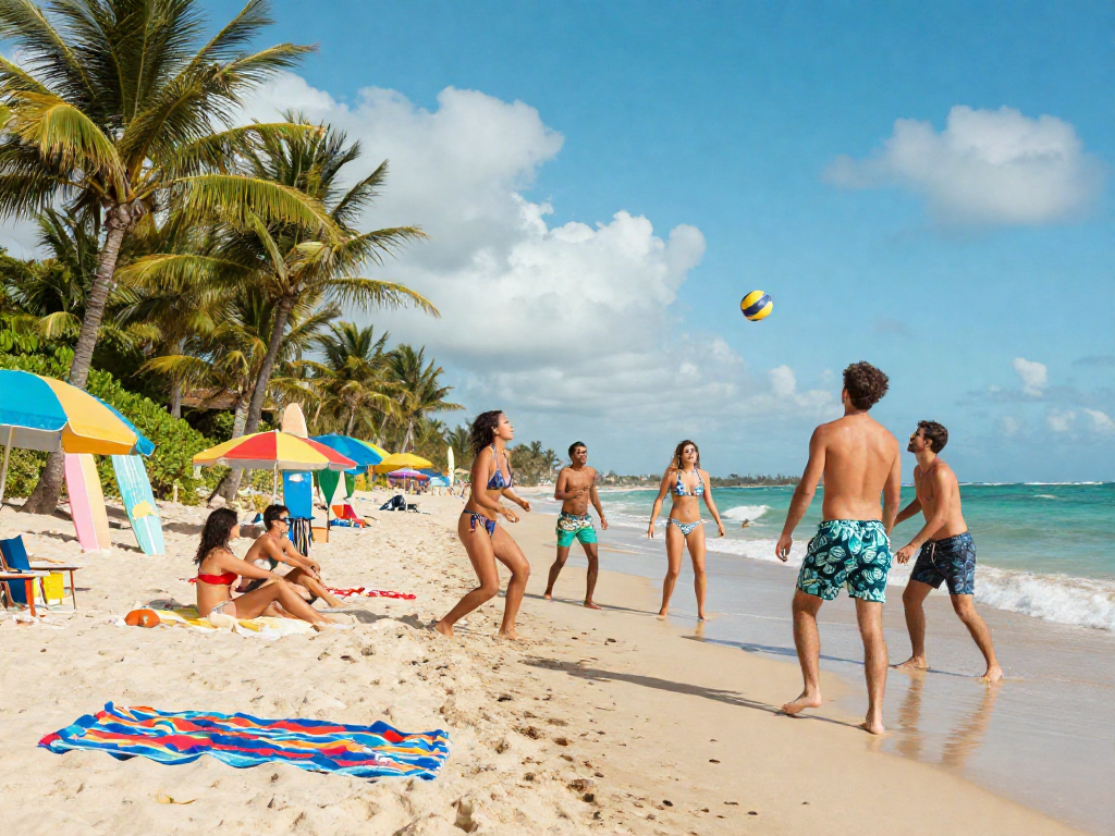 Friends enjoying a beach day in stylish BIKINISLOT outfits during summer fun.