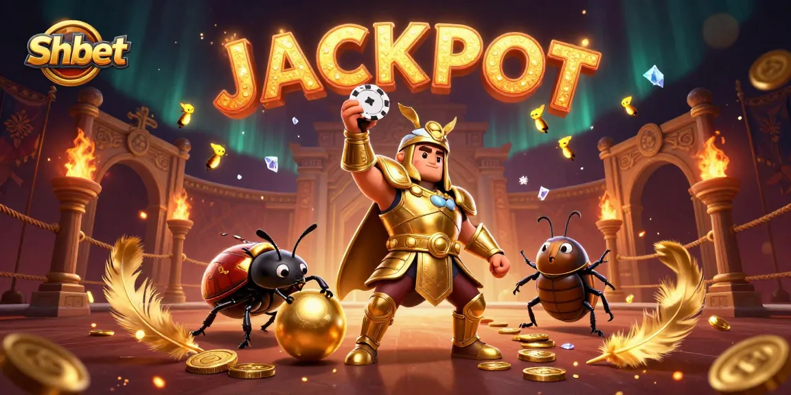 Experience the thrill of Shbet with vibrant casino-themed characters showcasing a jackpot celebration.