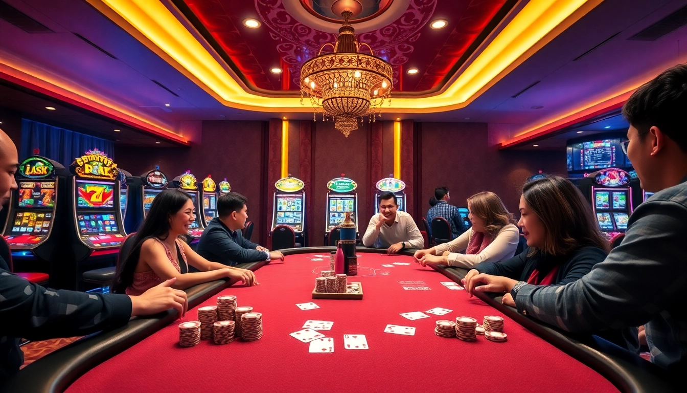 Experiencing the thrill of lỗi rút tiền xóc đĩa at a luxurious casino table with vibrant action.