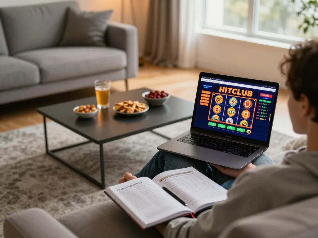 Engaging online gaming session at HITCLUB with a colorful casino interface on display
