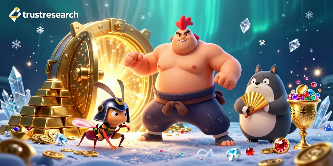 Engage with bonus buy slots action at trustresearch featuring dynamic characters and lavish gold treasures.