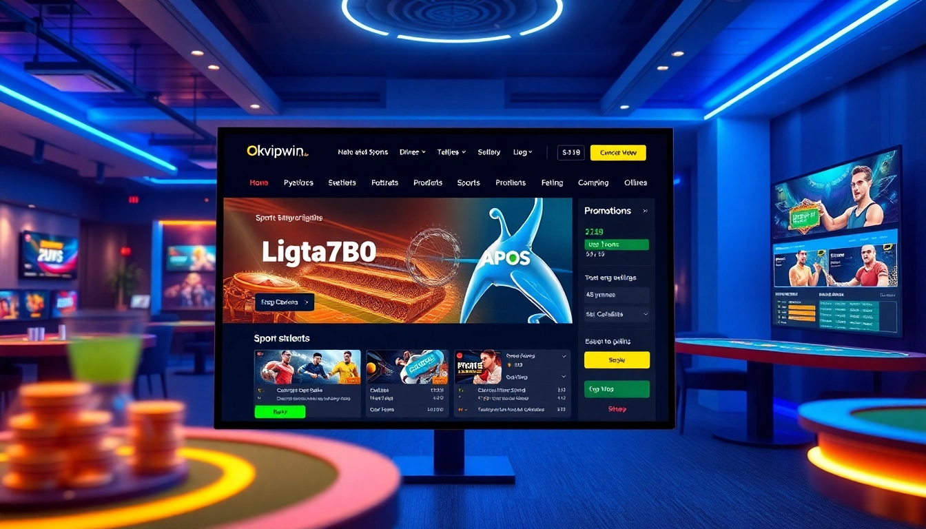 An engaging online betting interface for okvipwin.live featuring live games and sports betting displays.