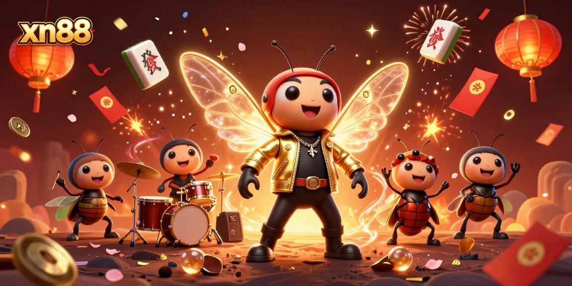 Experience thrilling gameplay at xn88 with vibrant characters, 3D casino elements, and festive atmosphere.