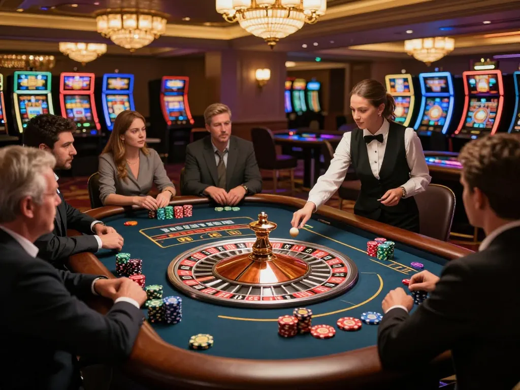 Watch players engage in the thrilling roulette game at https://www.bearcreekwatershed.org/macroinvertebrates in a luxurious casino.