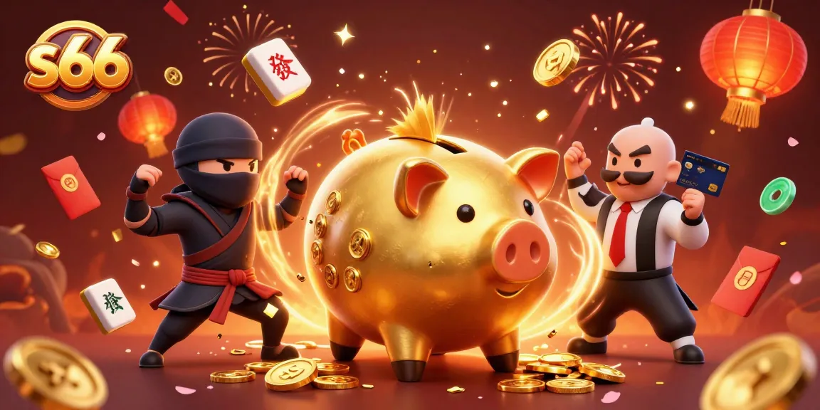 Experience exciting gameplay with s66's vibrant 3D cartoon scene featuring thrilling casino elements