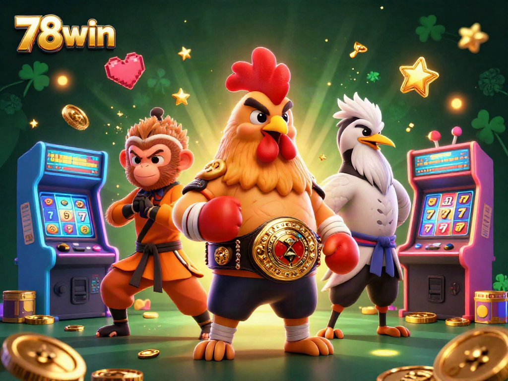 Engage with 78win's thrilling 3D casino world featuring vibrant characters and dynamic gaming elements.