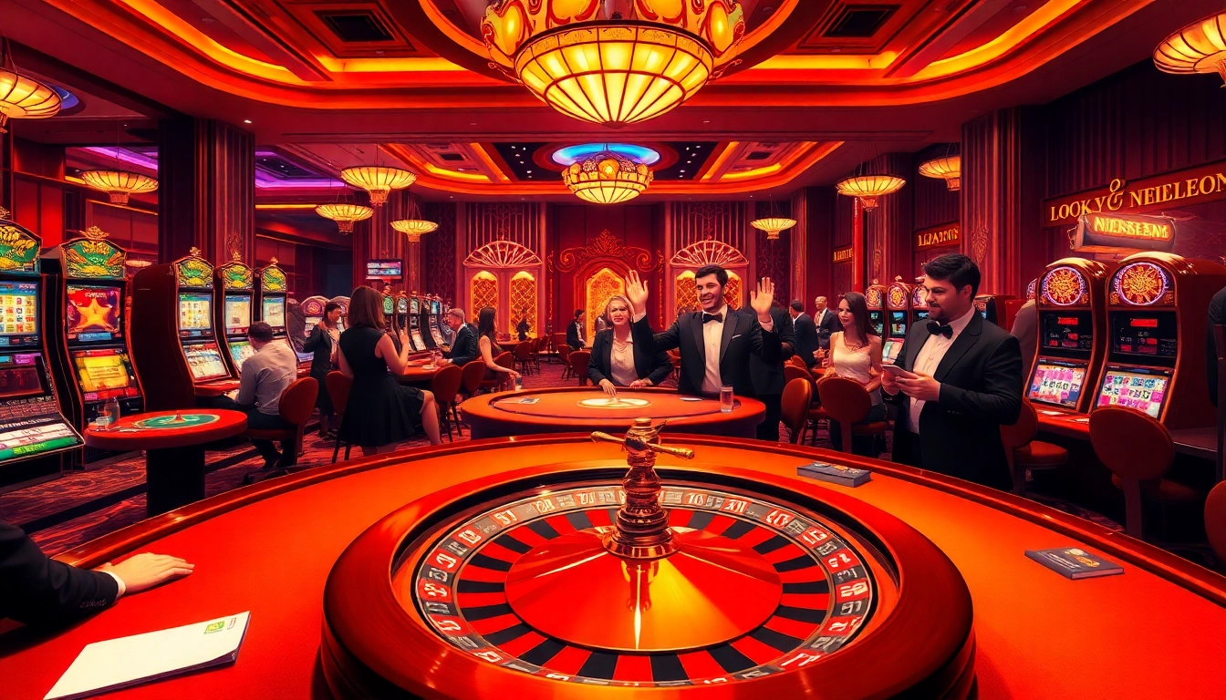 Experience the excitement of high-stakes gambling at https://nk88net.com/ with a luxurious casino scene.