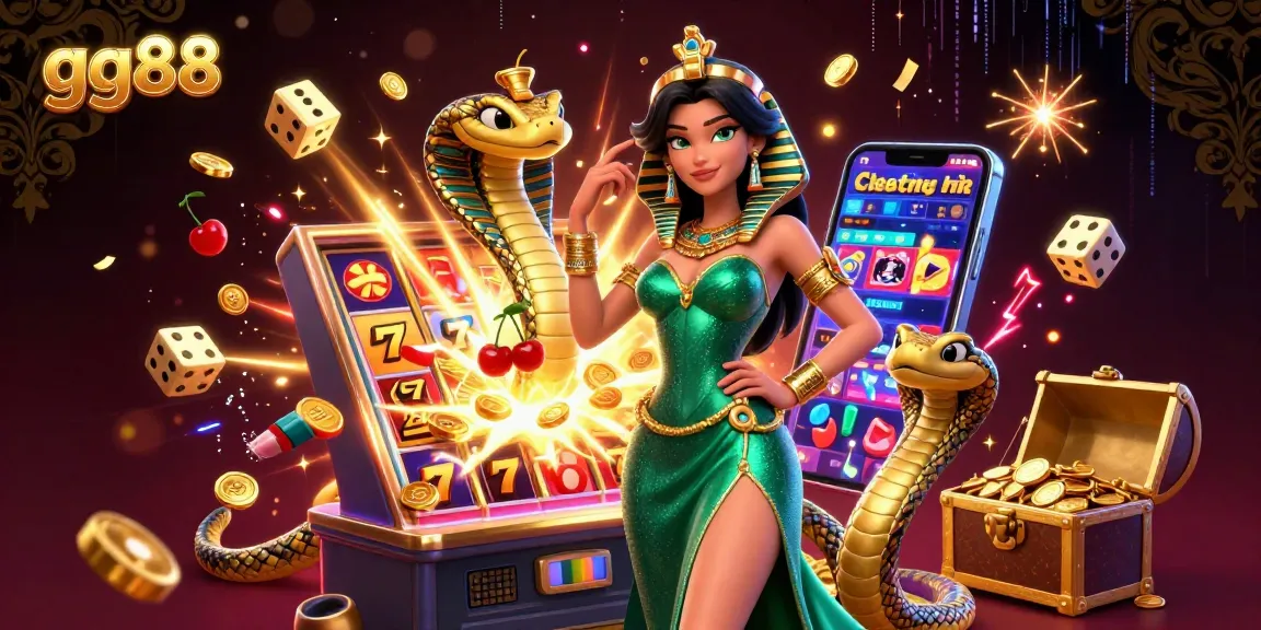 Experience thrilling wins at gg88 with a vibrant scene of 3D characters and casino excitement.