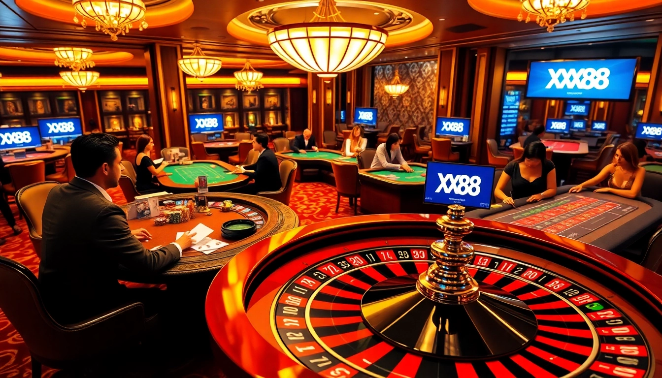 Experience the thrill of XX 88 gaming, highlighting professional play at casino tables.