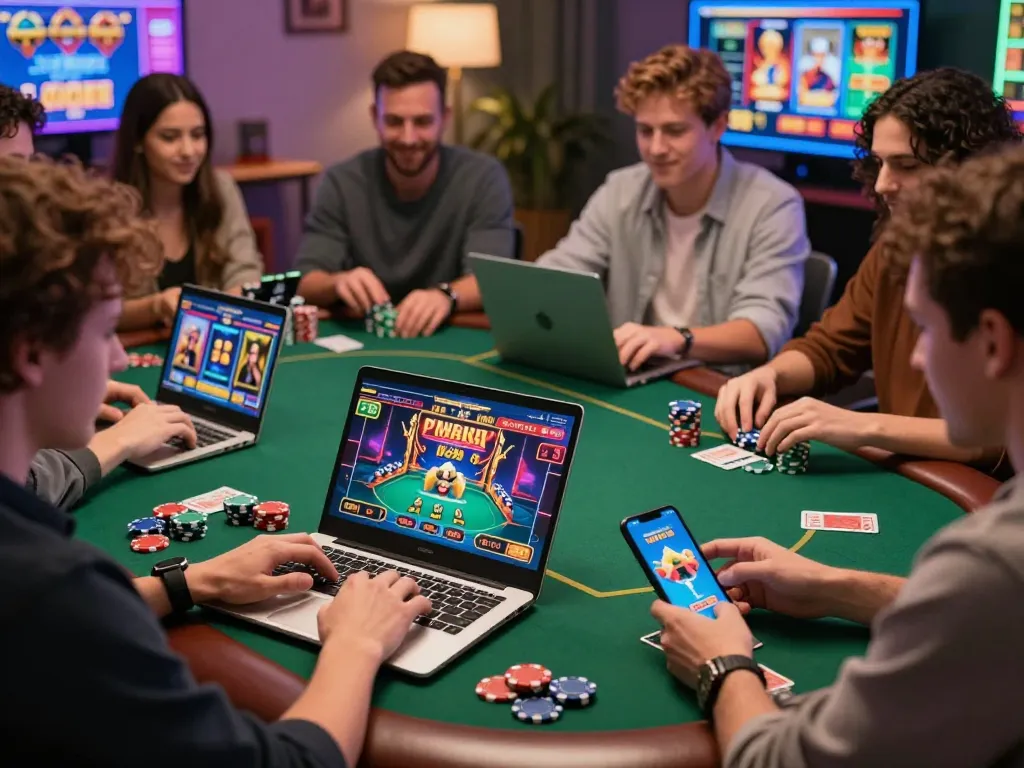 Players engaging in online gaming, tải game rik vip easily through user-friendly interfaces