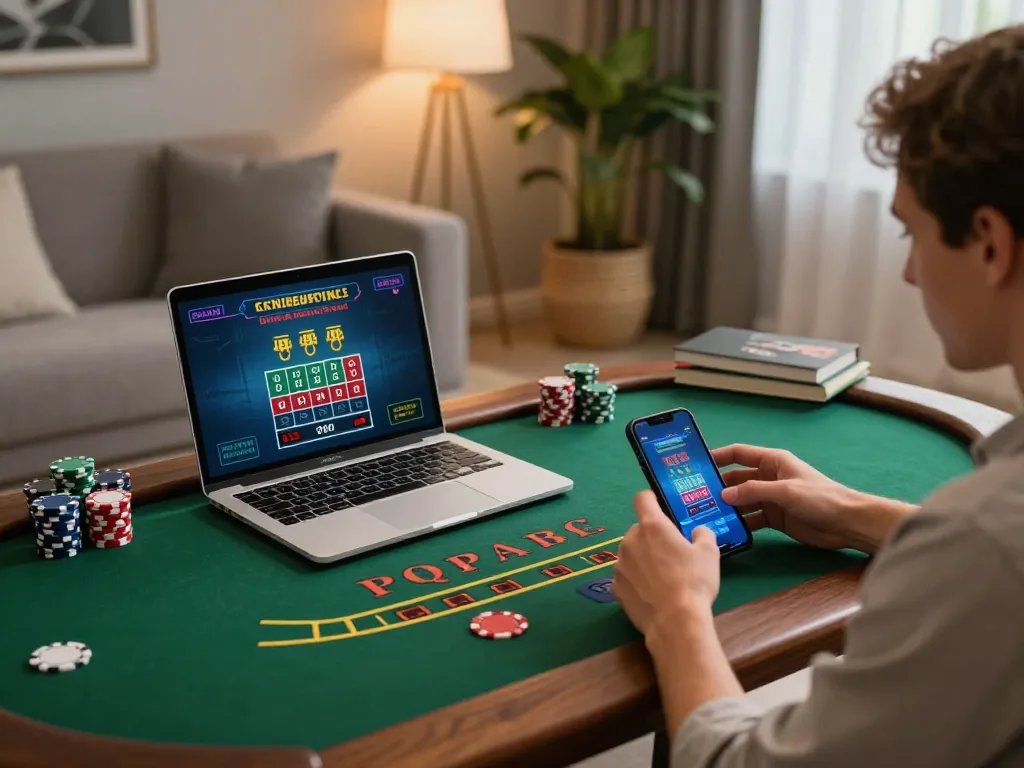 SAY88 enhancing online gaming strategies with dynamic blackjack gameplay at a stylish home setup