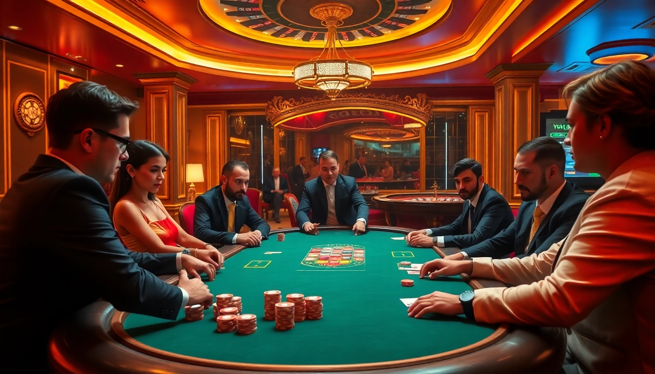 Join the exciting action at vb88 with a vibrant poker scene showcasing strategy and luxury.