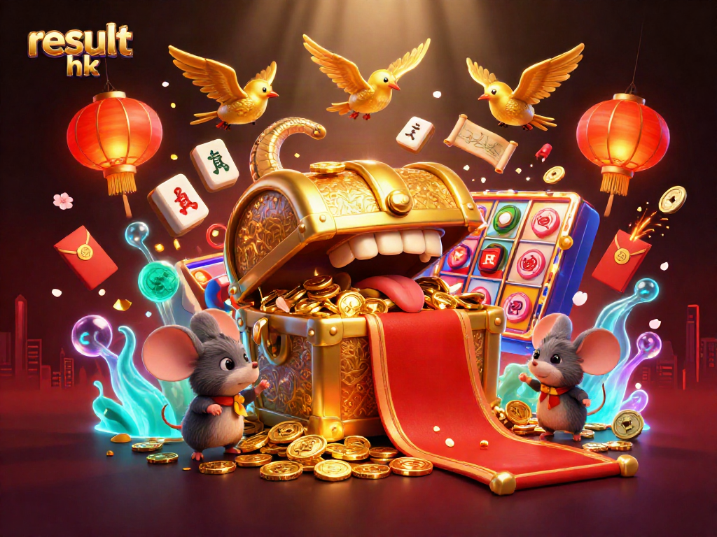 Reveal exciting results hk with a vibrant casino-themed scene showcasing wealth and adventure.